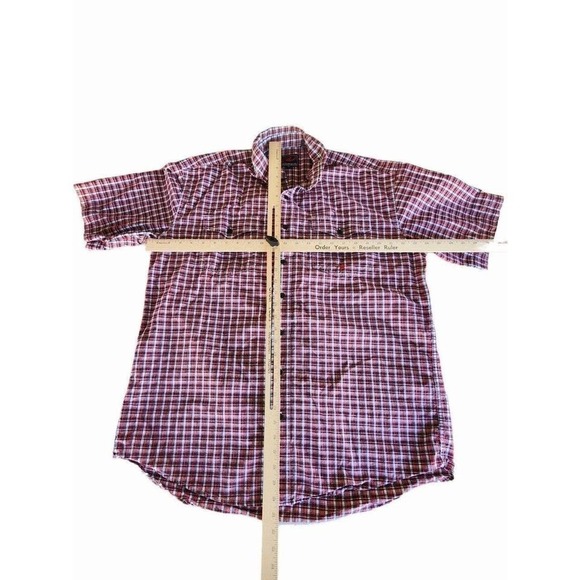 ROPER Shirt Button Down Men's Size Large Tall Plaid Checked Western Casual - Picture 8 of 8